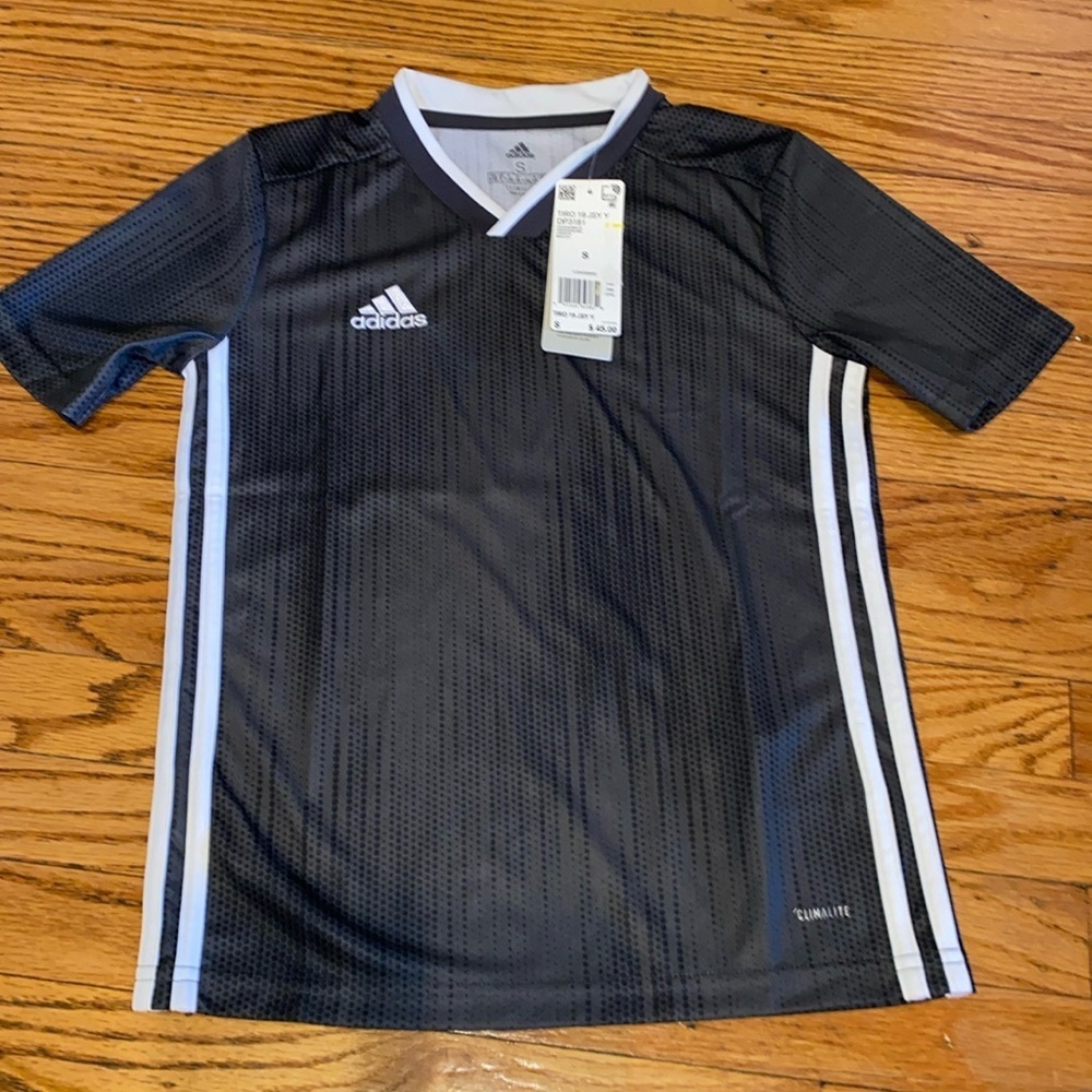 Adidas size small black and white top nwt